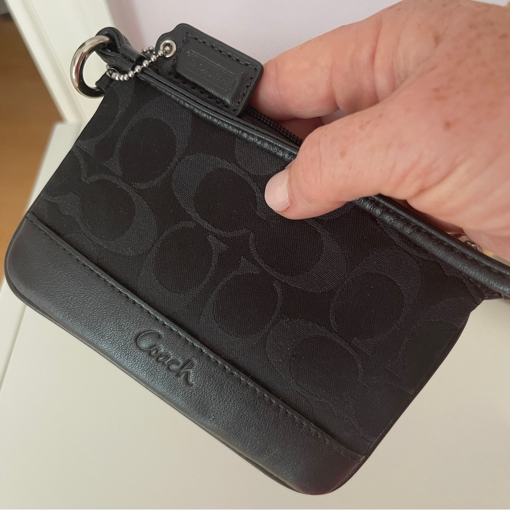 Vintage Black Coach Signature Wristlet